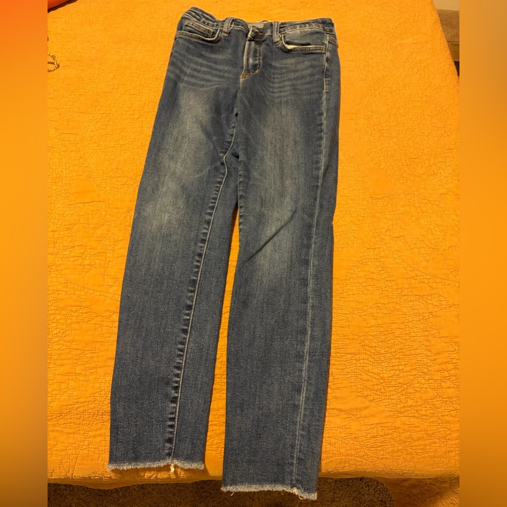 High Rise Raw Hem Crop Skinny - Vervet - Women's High Rise Raw Hem Crop Skinny